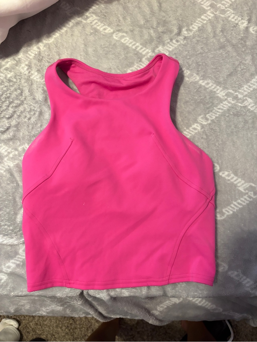 lululemon athletica Hot Pink High-Neck Crop Tank